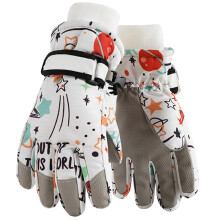 Children Water Resistant Warm Ski Gloves Winter Warm Fleece Mittens Universe starry s S
