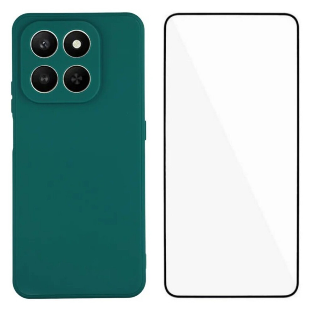 (Army ) Wanlonfeng For Honor 400 Smart 4G / Honor X7d 4G / Honor 400 Smart 5G Case Zb Series Precise Cutouts Straight Edge Tpu Green 6914294248601