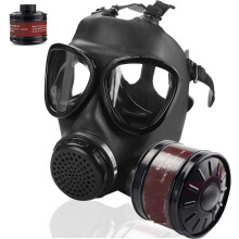Masques à gaz de survie nucléaire et chimique, masque à gaz avec filtre à charbon actif de 40 mm, masque respiratoire tactique pour produits chim
