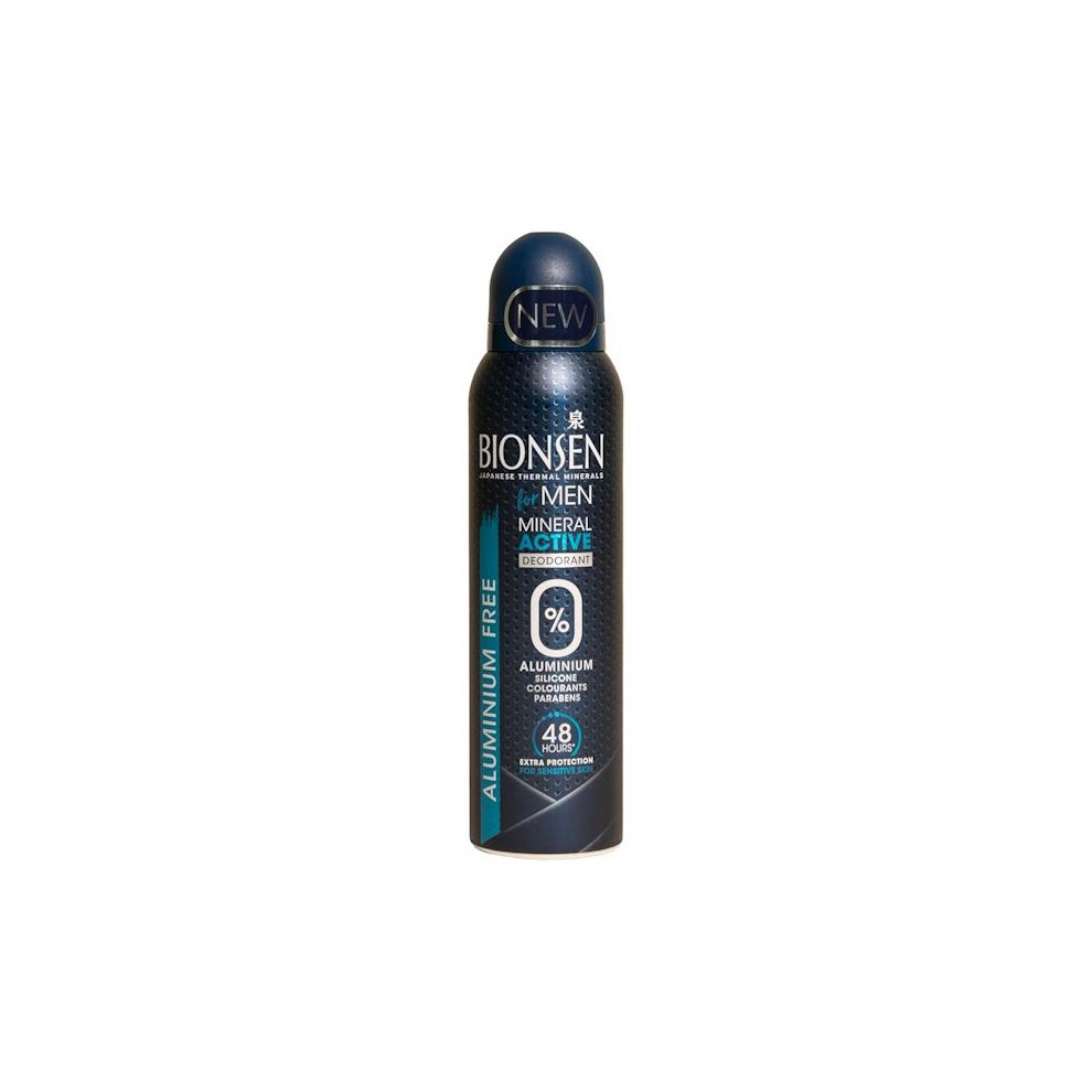 Bionsen 12 X Aluminium Free For Men Mineral Active Deodorant Spray 150Ml