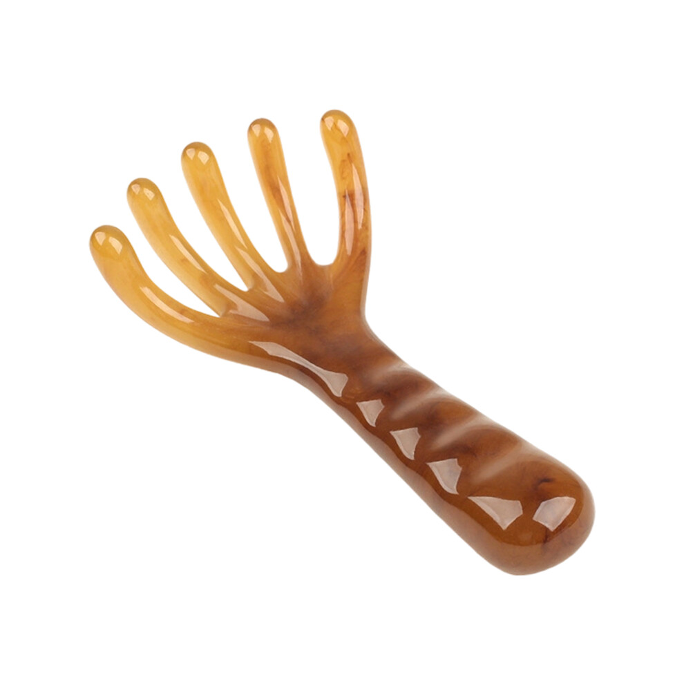 Brown Extra Long Five Finger Imitation Scalp Massage For Headache Relief Stress Release
