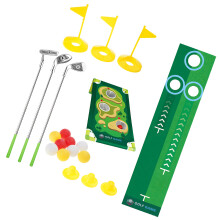 Modifiable Length Golfing Toy Set For Inside Play With Multiple Game Approaches
