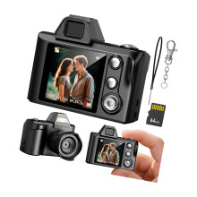 Permanent Elastomer Kids Camera 64GB Storage 6400W Point 720P Video Recording Black