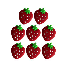 Elastic Soft Silicones Dampener for Tennis Rackets Fun Strawberry Appearance Red