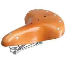 Leather Bike Saddles Seat Pad 3 Spring Road Bike Saddles Pad Cycling Accessory Brown