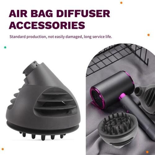 Upgraded Diffuser Wave Curl for  Airwrap HS09/Co-Anda2x , Attachment Diffuser Nozzle Dome and Diffuse Modes 2