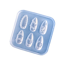 Multi Pattern French Nail Silicone Mold Cream Skirt Design Manicure Accessory