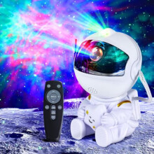 Astronaut Galaxy Projector Astronaut Sterrenprojector met 8 standen, Nevel 2 Sterren, Afstandsbediening, 360 Rotatie, Instelbare Helderheid, Sne