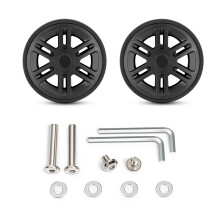 2PCS Universal Suitcase Casters Quiet Rollers Practical Travel Luggage Casters 60 black