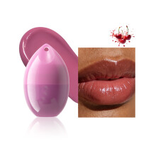 Lip Mask Fruit Flavored Compactly Egg Design Lip Balm Featuring Fuzzy Chain 05color