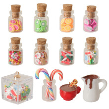 1/12 Christmas Candy Bottles Doll House Accessories Festival Holiday Decoration C
