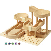 Hersenkrakerbaan – Knikkerblokset, achtbaanpuzzel, 3D-bouwblokken, STEM-constructiespeelgoed met een boeiend speelontwerp. Knikkerbaanset voor...