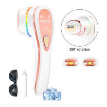 3-in-1 IPL Hair Removal Device – Sapphire Cooling, 6.8cm² Large Flash, LED Breathing Light, Infrared Skin Sensor, Hair, Skin & Acne Care (White)