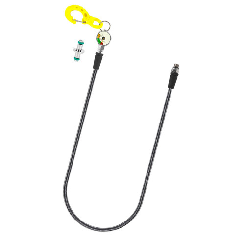 Compacts Light weight Pressures Gauges Quickly Connect Hook for Efficient Diving 65cm