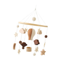 Scandinavian Style Baby Bed Hanger Natural Wood Mobile For Calming Bedtime