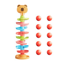 Hand Eye Coordination Booster Toy Stacking Tube Balls For Infant Growth capybara