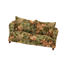 Realistic Miniature Sofa Model Figure 1/12 Doll House Furniture for Kids green sofa