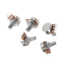 3 Pin Terminal Linear Potentiometer 220K Ohm Split Shaft Guitar Sound Equipment