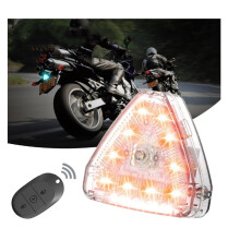 Wireless Remote Control LED Strobe Light High Brightness USB Rechargeable 7 Color Anti-Collision Flashing Warning Signal with Remote(White)