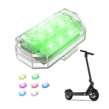2Pcs Electric Scooter Lights Vibration Induction Colorful Skateboard Lights Safety Cycling Scooter Lights for Night Riding Scooter Accessories(White)