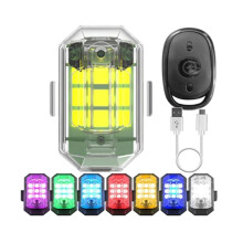 High Brightness LED Strobe Light, Multi-Use LED Strobe Light Protector 7 Colors Mini USB Rechargeable Lighting, Anti-Collision Tail Lights(Green)