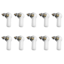 10pcs Tie Rod End Ball Joint Connectors Model Rod Ends Ball Head For Scale Model White 2mm