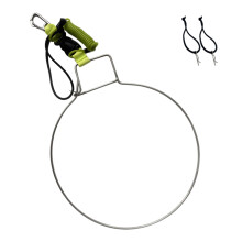 Saltwater Fish Stringer Stainless Steel Construction with Retractable Fluorescent green