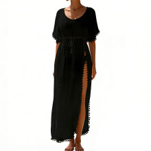 Stylish Beach Cover up Suitable for Women With Flattering Fit and Quick Drying Black L