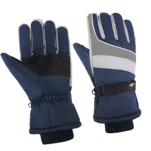 Men's Warm Winter Gloves Cold Weather Snowboard Gloves For Skiing Navy gray base