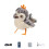 Simulation Flapping Bird Cats Teasing Toy Remote Control Plush Animal Teaser Toy owl 1