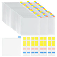 36 Stuks Opbergdozen voor Scrapbookpapier van 15x15 cm, met 60 Zelfklevende Indexlabels voor Het Bewaren van Scrapbookpapier, Karton en Vinylvellen