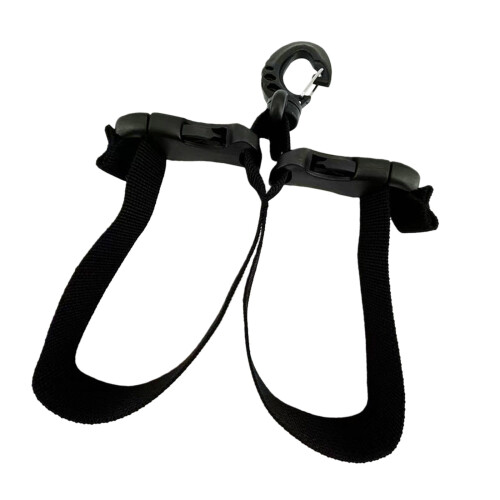 Quick Adjust Double Buckle Fin Strap Multipurpose Diving Fin Strap Quick Detach Black