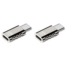 2PCS Type-C Multifunction Adapter Type-C Female to Type-C Male Adapter 20Gbps Fast Charging Audio Video Transfer Adapter