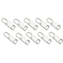 Zipper Pull Tab Replacement Metal Zipper Handle Mend Fixer for Suitcase Backpack Silver