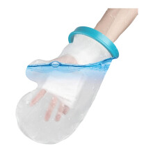 Reusable Waterproof Shower Protector Soft Cast Cover for Shower Arm Adult short arm M