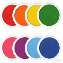 Creative Art Supply Inks Pad 8pcs Finger Painting Stamp Pads Safe for Kids Play