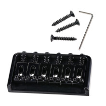 Durable String Through Body Guitar Bridge Metal Alloy 72mm Fits 6 String Models