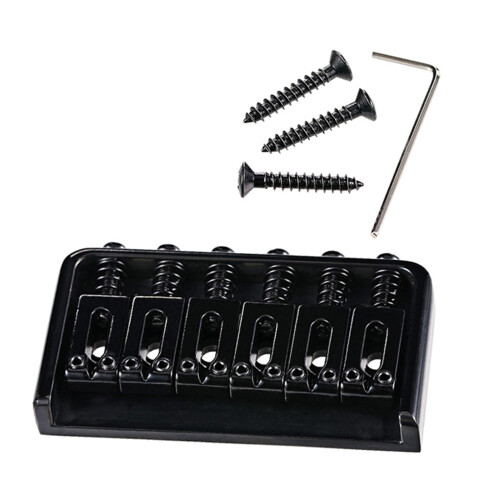 Durable String Through Body Guitar Bridge Metal Alloy 72mm Fits 6 String Models