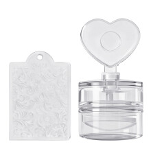 Clear Silicone Nail Stamp Erasable Floral Heart French Nail Beauty Tool love large