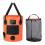 Large Capacity 25L Handheld Bucket Folding Water Container Orange Built in mesh pocket 1