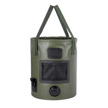 Large Capacity 25L Handheld Bucket Folding Water Container For Green Without mesh bag
