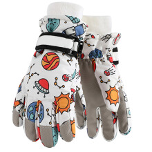 Kids Winter Snow Mittens Water Resistant Ski Gloves for Toddler Cold Weather Spaceship L