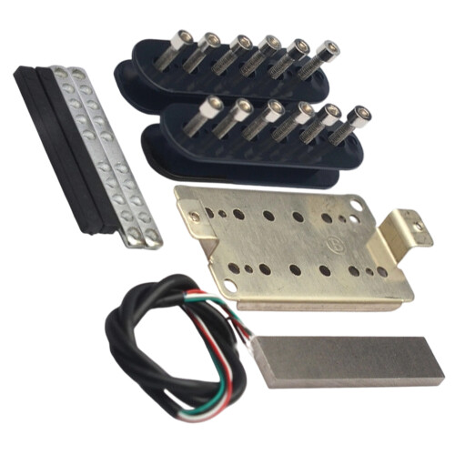 Plastic Metal Guitar Pickup Unit Double Coil Configuration Wide Compatibility Bridge