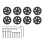 8PCS Quiet Rolling Suitcase Replacement Wheels Practical Travel Accessory 58 black 1