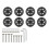 8PCS Suitcase Wheels Abrasion Resistant Plastic Rollers Easy Replacement 60 black 1