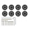 8PCS Multipurpose Travel Wheel Set Quiet Rotation Suitcase Replacement Accessory 69 black 1