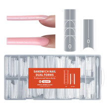 256Pcs No Backing Nail Extension Form Transparent for Salon and Personal Styling 04