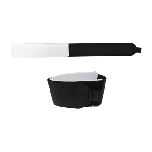 2Pcs Ski Strap Fasteners Tape Protector Pad Adjustable Ski Wraps Ties Ski Black and white