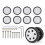 8PCS Suitcase Wheels Abrasion Resistant Plastic Rollers Easy Replacement 71 silver 1