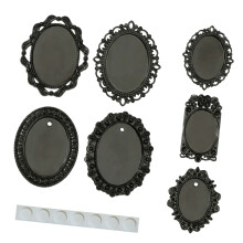 Doll House Accessory Hollow Frame Miniature Furniture Craft Scene Room Display Black